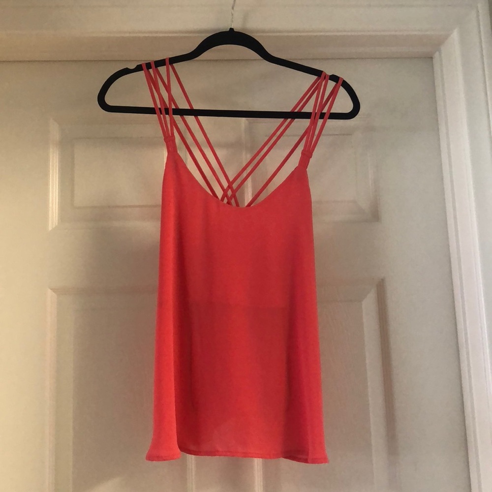 Pink strappy top